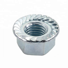 Grade 8.8 Carbon Steel Blue Zinc Plated Hex Flange Nut DIN6923